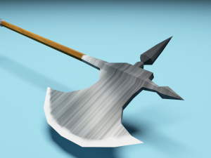 low poly battle axe 3Dモデル
