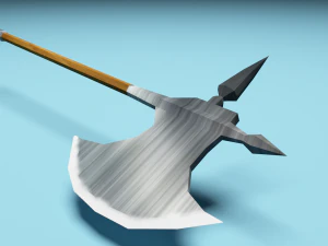 low poly battle axe 3D Model