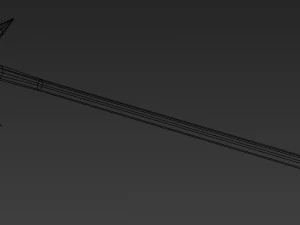 low poly battle axe 3D Model