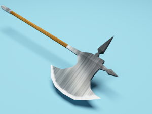 low poly battle axe 3Dモデル