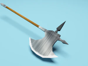 low poly battle axe 3D Model