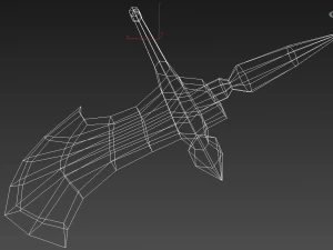 low poly battle axe 3D Model