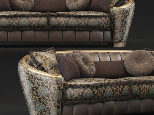 bank goldconfort divano 4 posti 4 zitsbank 3D Model