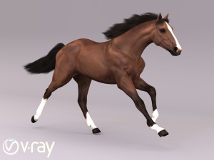 the horse in three positions 3D Модель