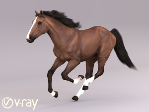 the horse in three positions 3D Модель