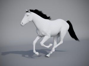 the horse in three positions 3D Модель