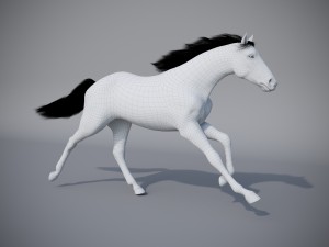 the horse in three positions 3D Модель