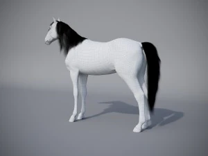konia w trzech pozycjach Model 3D