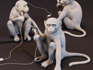 the monkey lamp sitting version Modelo 3D