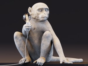 the monkey lamp sitting version Modelo 3D