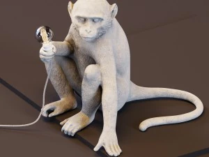 the monkey lamp sitting version 3D Model