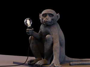 the monkey lamp sitting version 3D Model