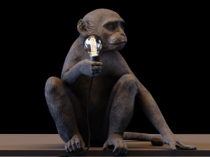 the monkey lamp sitting version 3D Model