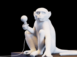 the monkey lamp sitting version Modelo 3D