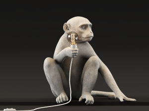 the monkey lamp sitting version Modelo 3D