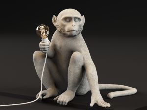 the monkey lamp sitting version Modelo 3D