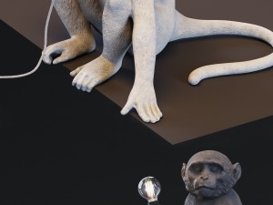 the monkey lamp sitting version Modelo 3D
