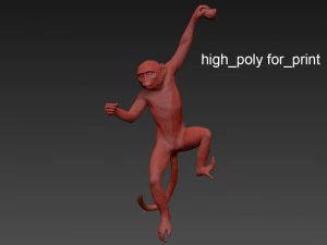 the monkey lamp hanging left version 3D Model