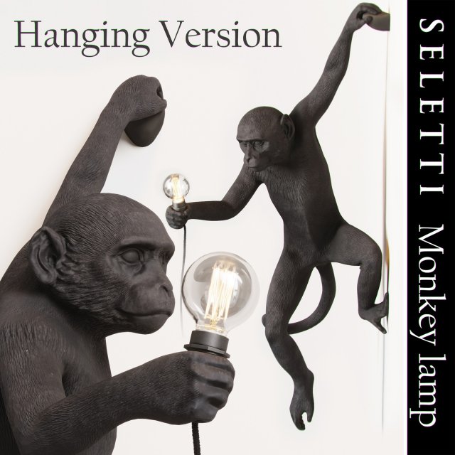 the monkey lamp hanging left version Modelo 3D .c4d .max .obj .3ds .fbx .stl .blend 