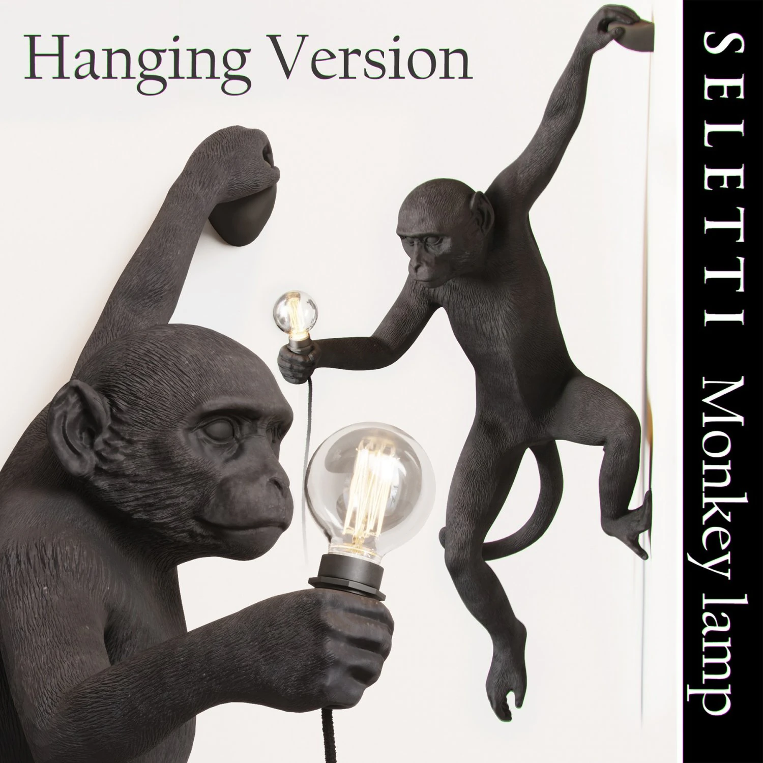 the monkey lamp hanging left version 3D Model .c4d .max .obj .3ds .fbx .stl .blend 