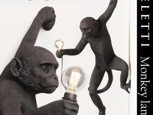 la lampe singe suspendue version gauche Modèle 3D