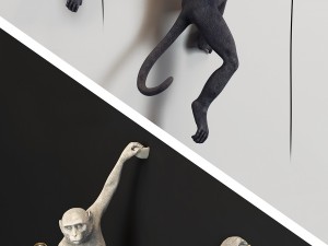 the monkey lamp hanging left version Modelo 3D