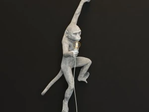 the monkey lamp hanging left version 3D Model