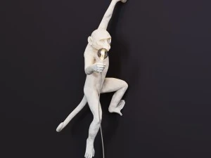 the monkey lamp hanging left version 3D Model
