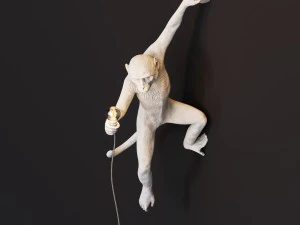 the monkey lamp hanging left version 3D Model