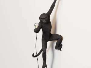 the monkey lamp hanging left version 3D Model