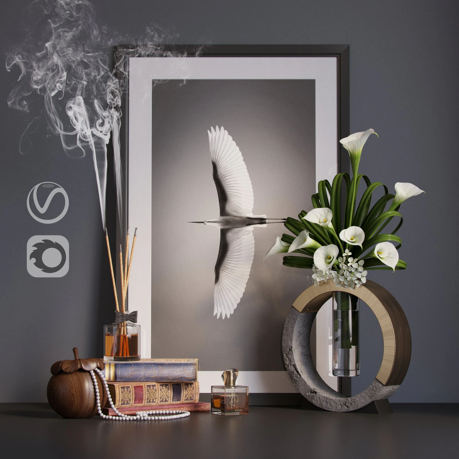 decor set calla 3D Model .c4d .max .obj .3ds .fbx .stl .blend