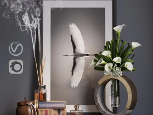 zestaw dekoracyjny kalia Model 3D