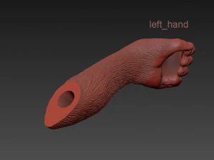 la lampe singe suspendue &agrave; droite version low et high poly vr - ar - low-poly Modèle 3D