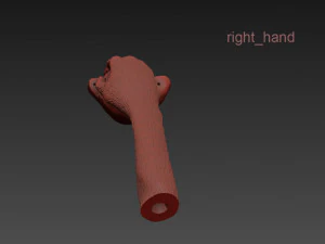 la lampe singe suspendue &agrave; droite version low et high poly vr - ar - low-poly Modèle 3D