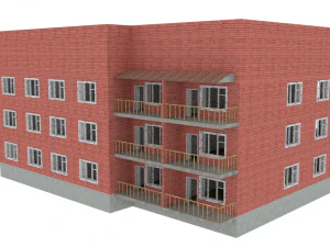 дом советских времен 3D Модель