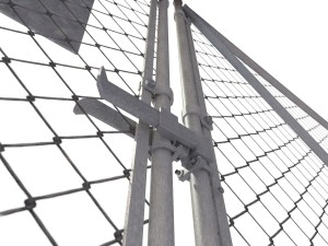 chain link metal fence Modèle 3D