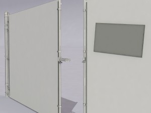 chain link metal fence Modèle 3D