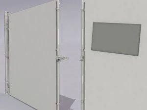 chain link metal fence 3D Model