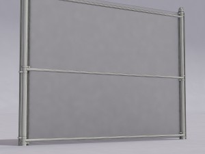 chain link metal fence Modèle 3D