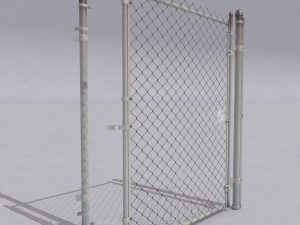 chain link metal fence Modèle 3D