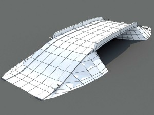 damaged road pack low poly 3D Model