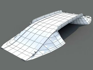 Besch&auml;digtes Stra&szlig;enpaket mit niedrigem Poly 3D Modell