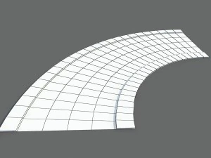 Besch&auml;digtes Stra&szlig;enpaket mit niedrigem Poly 3D Modell