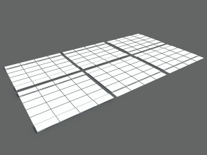 damaged road pack low poly 3D Model