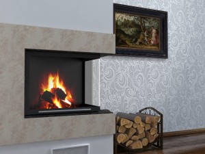 fireplace corner Modelo 3D