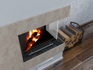 fireplace corner Modelo 3D