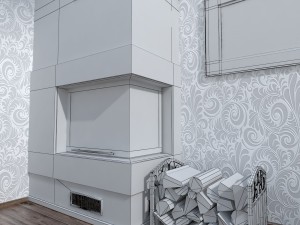 fireplace corner Modelo 3D