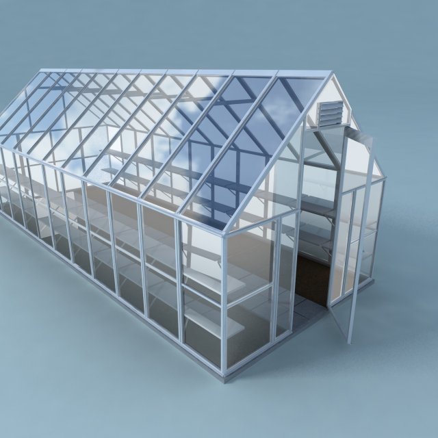 greenhouse 3D Модель .c4d .max .obj .3ds .fbx .stl .blend