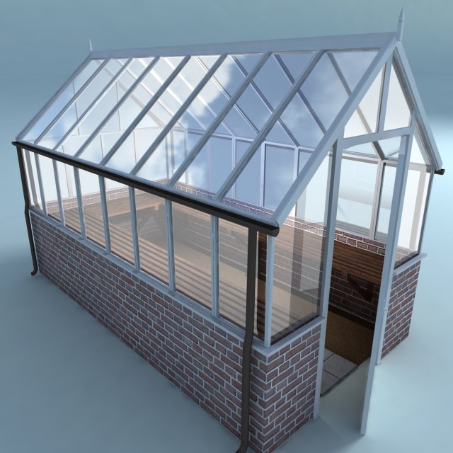 greenhouse 3D Model .c4d .max .obj .3ds .fbx .stl .blend 