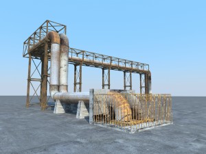 pipeline industrial Modèle 3D